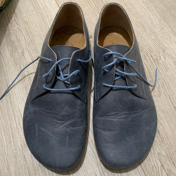 Blue leather zero drop shoes - Picture 3 of 6
